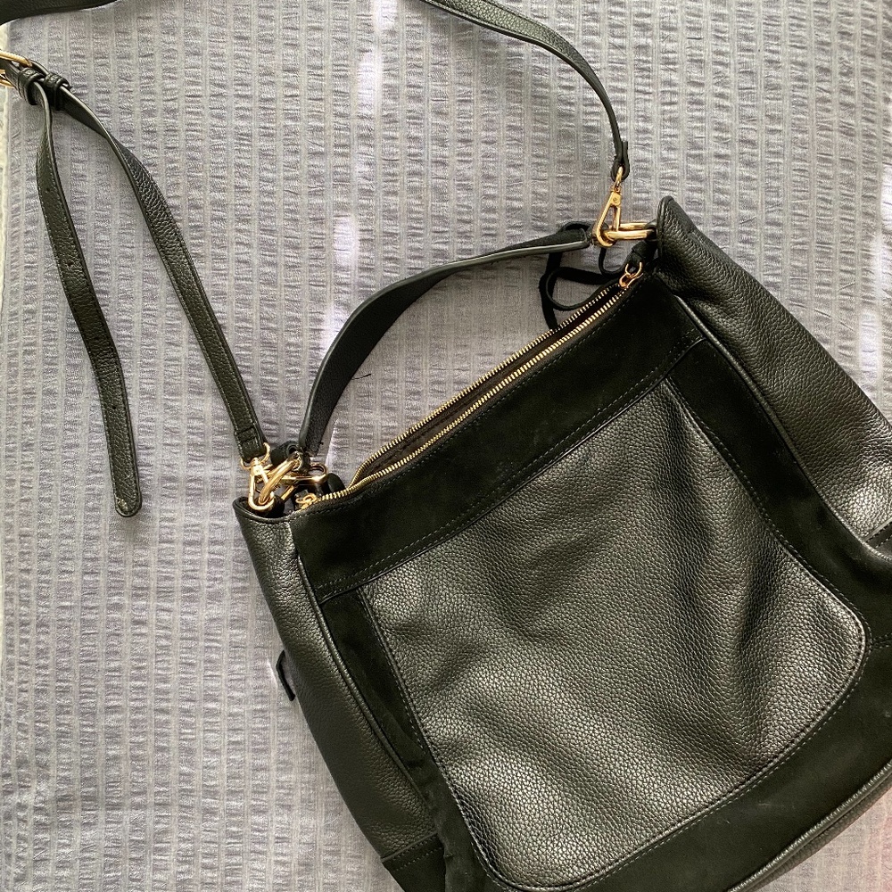 Black Leather/Suede Handbag